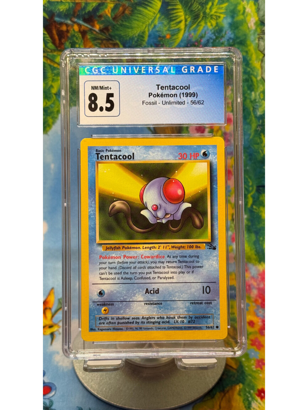 Tentacool Fossil No. 56/62 1999 Unlimited CGC 8.5
